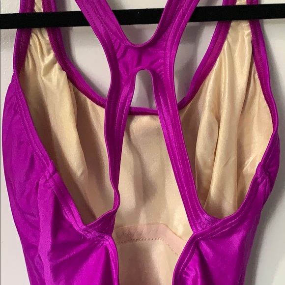 Purple one piece swimsuit - Picture 3 of 5